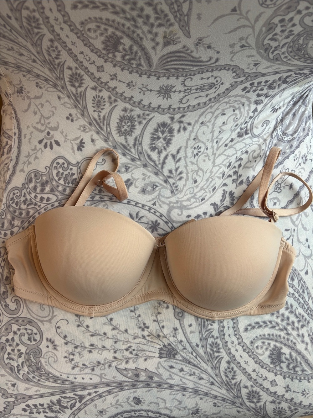 NWT-VS PINK Wear Everywhere Push-Up Nude Convertible Strapless Bra-36B